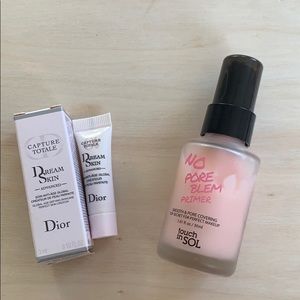 Touch in sol Primer and Dior skincare sample